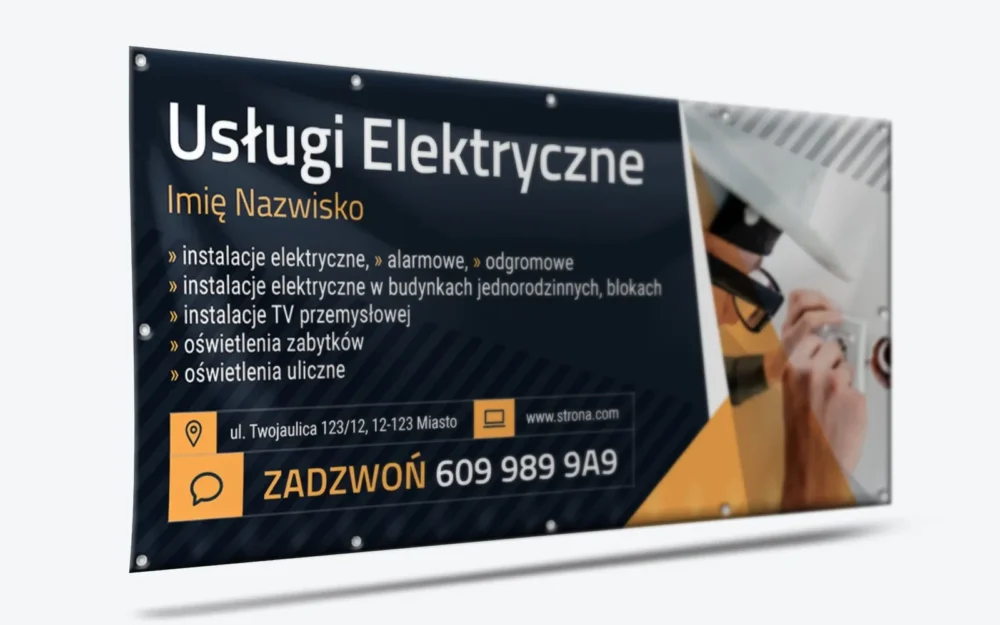 baner usługi elektryczne