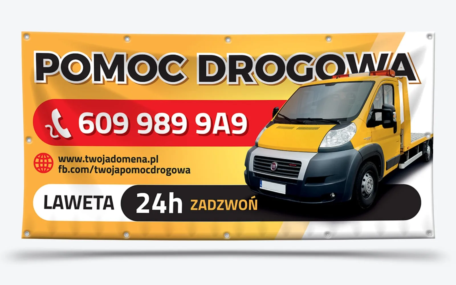 Baner firmowy pomoc drogowa