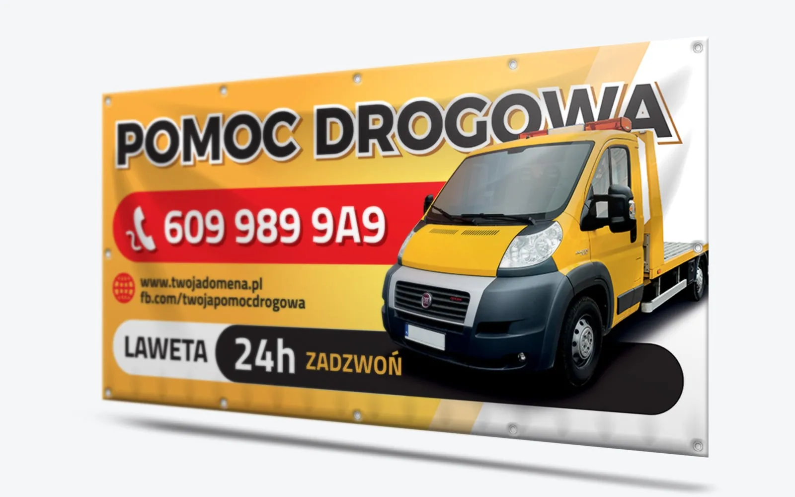 Baner firmowy pomoc drogowa