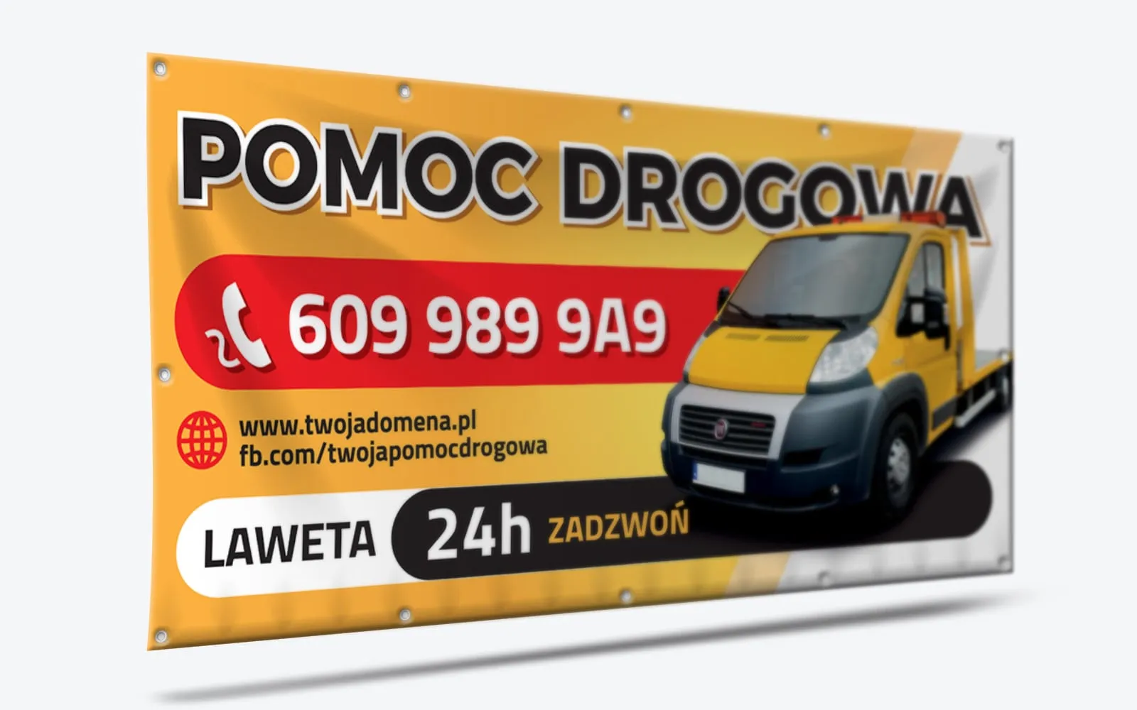 Baner firmowy pomoc drogowa