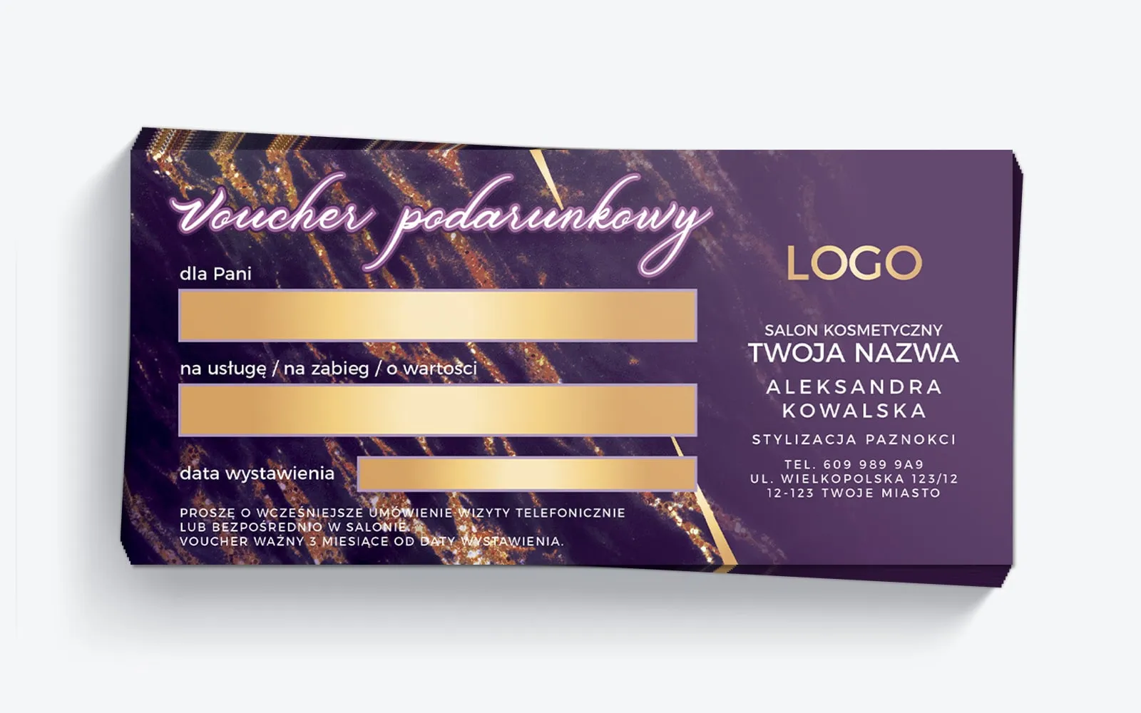 voucher podarunkowy na paznokcie