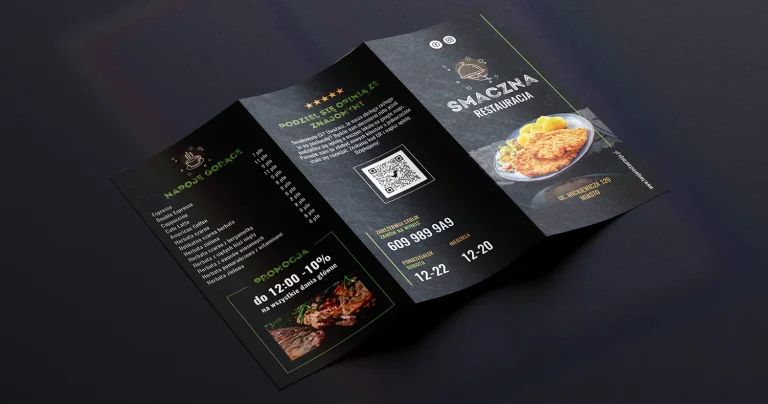 ulotka z menu