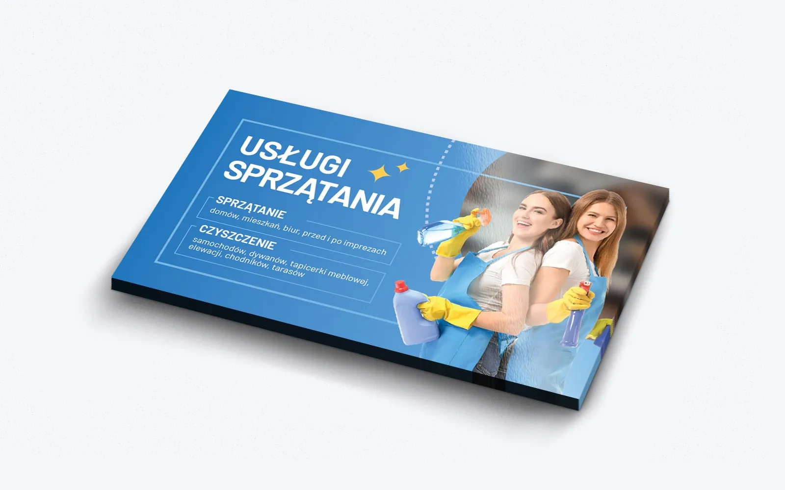 wizytówka usługi sprzątania