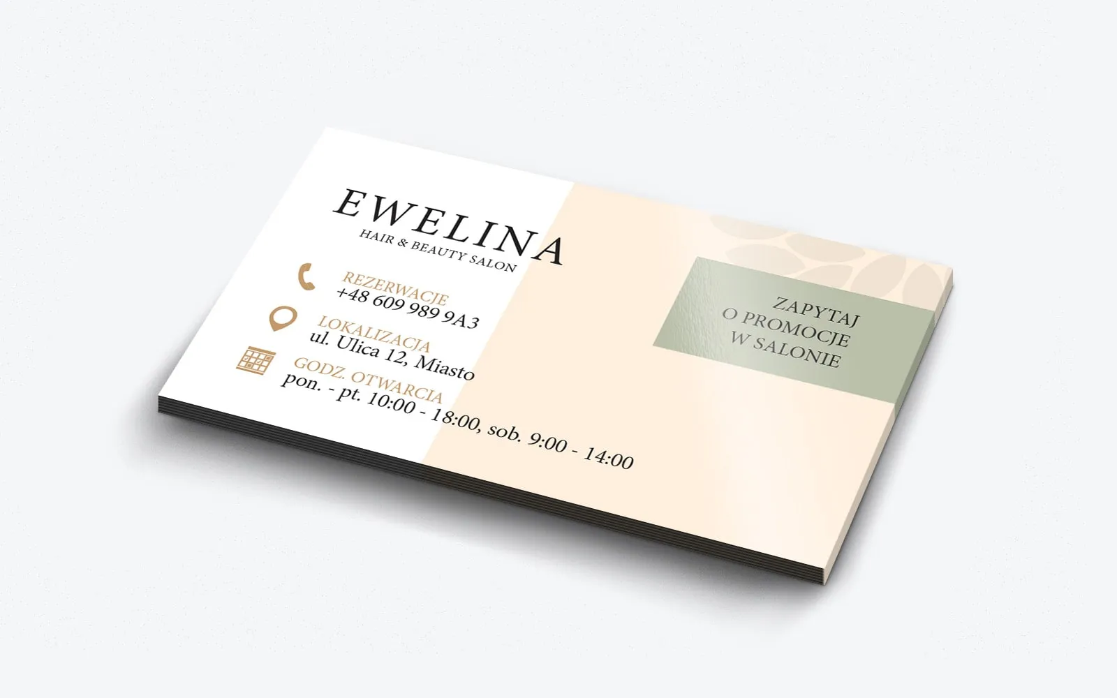 wizytówka salon fryzjerski