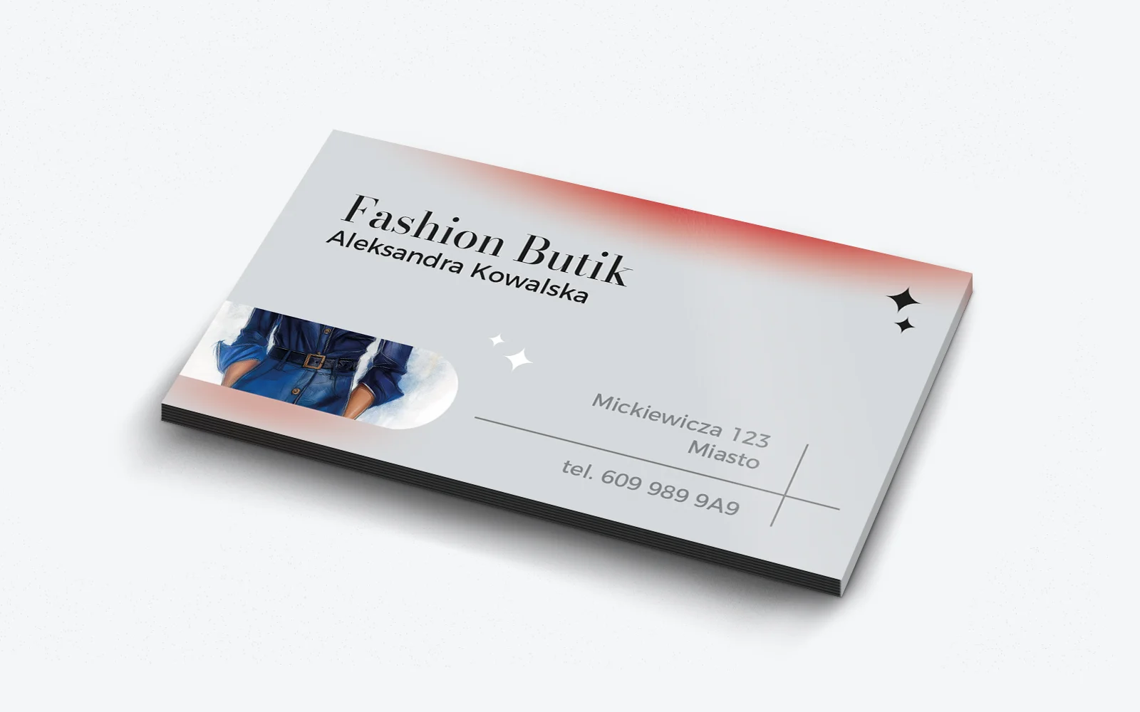 wizytówka butik moda damska
