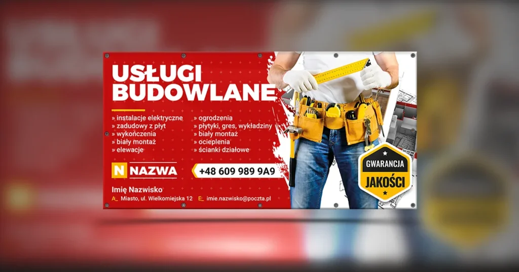 baner-budowalny-czerwony-1024x537 Banery reklamowe dla firm budowlanych: Co powinny zawierać? Przykłady, wskazówki