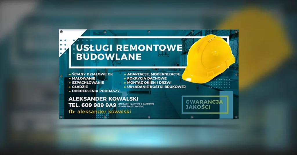baner-budowalny-turkus2-1024x537 Banery reklamowe dla firm budowlanych: Co powinny zawierać? Przykłady, wskazówki