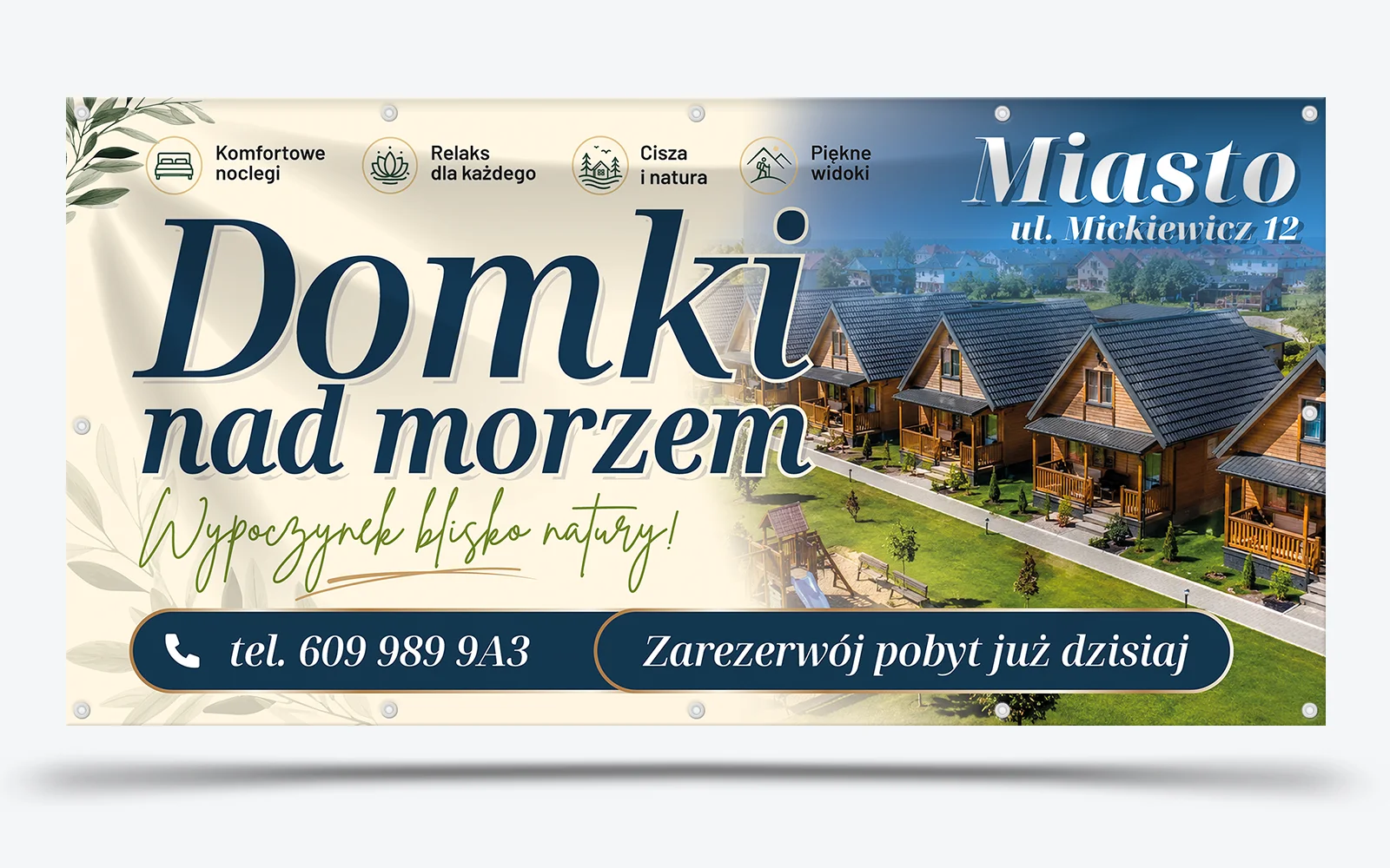 baner domki nad morzem