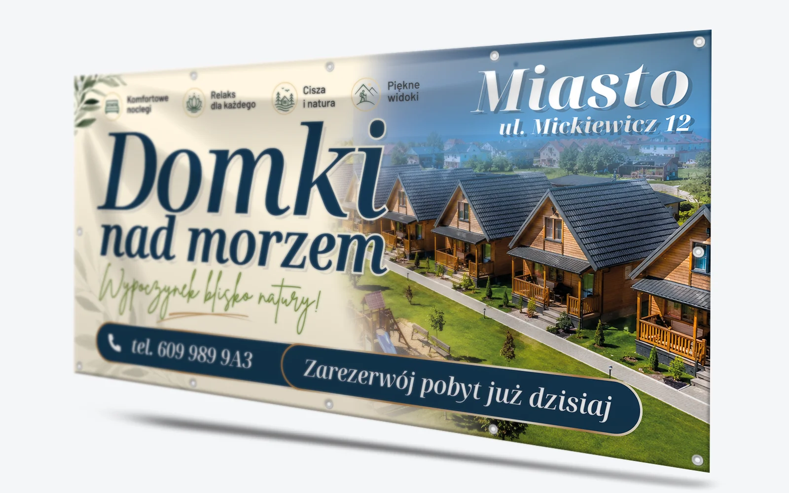 baner domki nad morzem