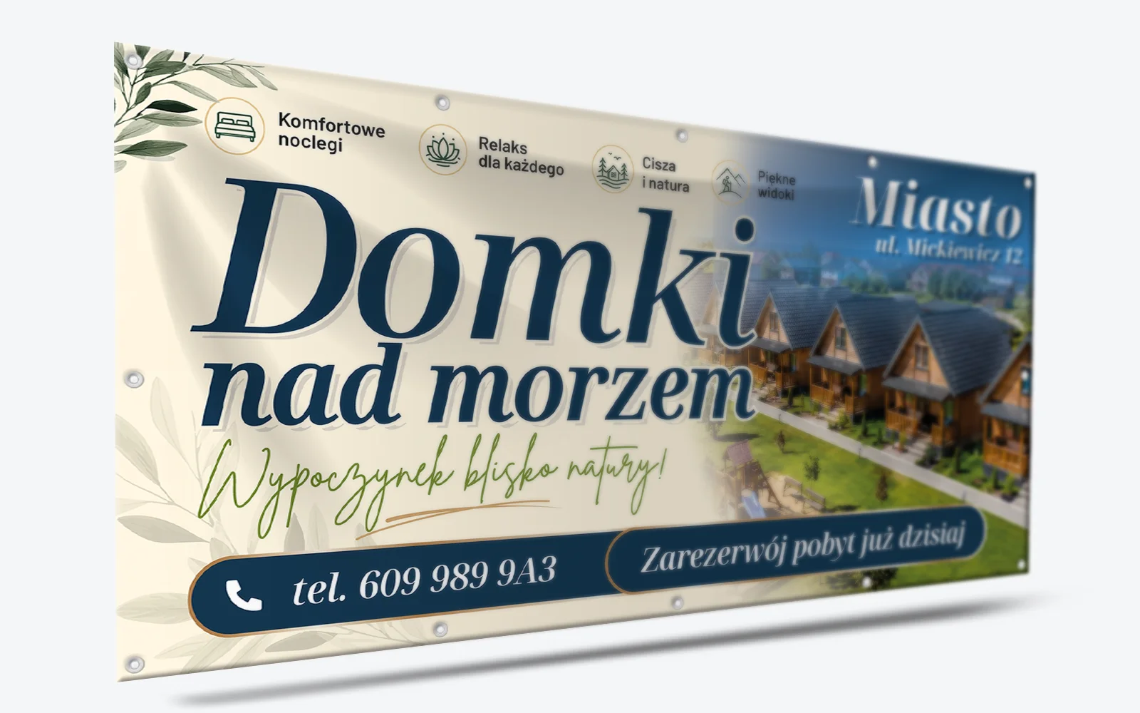 baner domki nad morzem