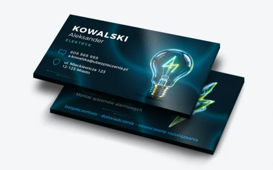 wizytówka dla elektryka